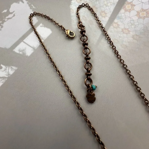 Reversible Crystal Hamsa Pendant Necklace-Emerald Green-Lucky Brand - Picture 4 of 9